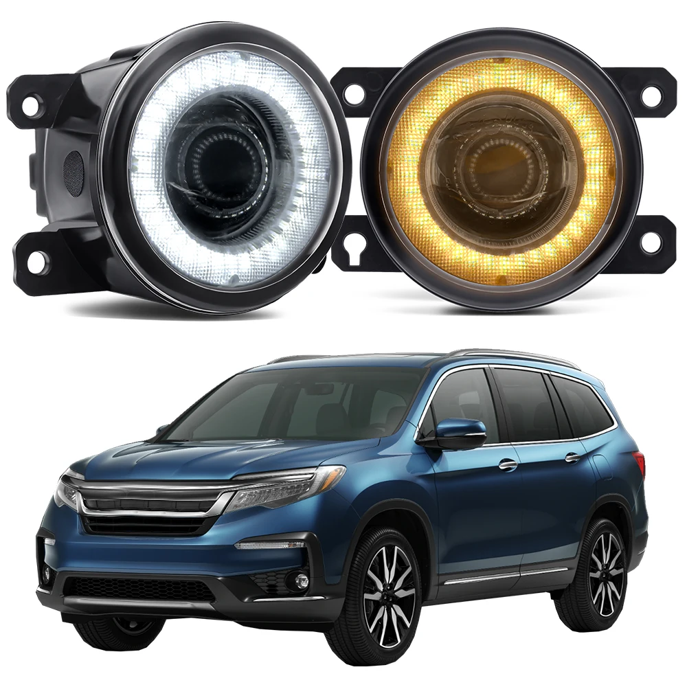 

2X30 Вт автомобильный передний бампер, противотуманные фары в сборе, светодиодные линзы, ангельские глазки, дневные ходовые огни DRL 8000 лм, 12 В д...