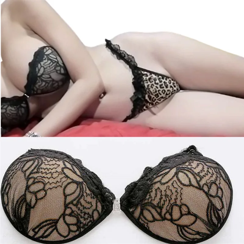 ZUZZEE Silicone Push Up Bra Lace Thickened Comfortable Invisible Chest Stickers Strapless Wire Free Self Adhesive Bras