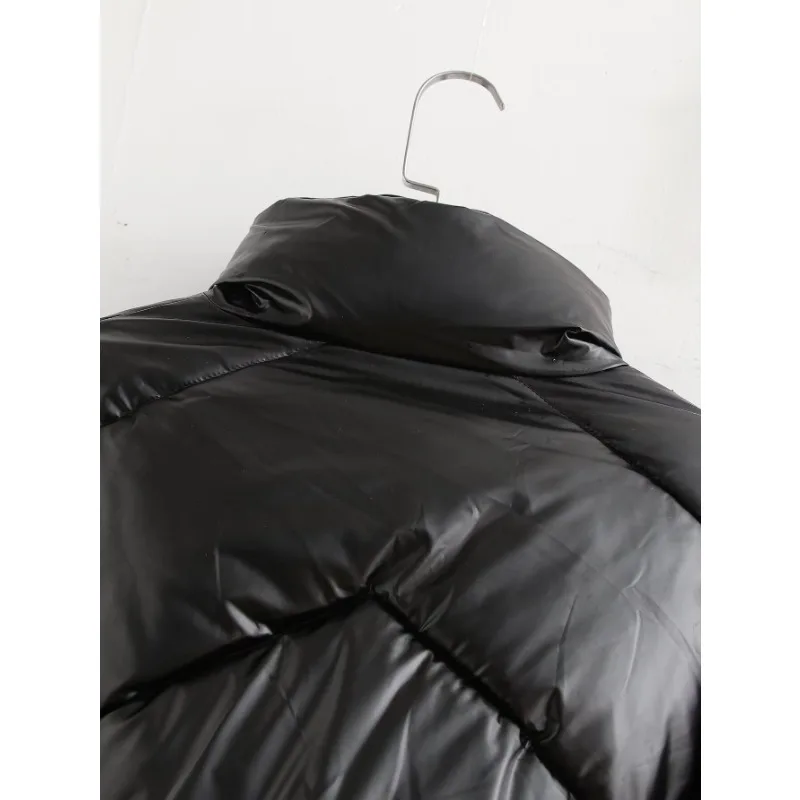 Черная парка TRAF ZR новинка верхняя одежда Зимняя модные женские парки элегантное