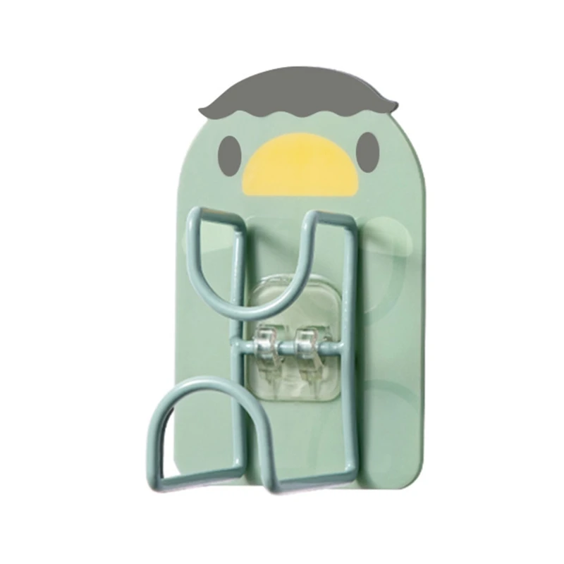 

N0HB Wall Hanging Basin Storage Rack Cute Cartoon Washbasin Hook Traceless Adhesive Hook No Punching Bathroom Washbasin Stand