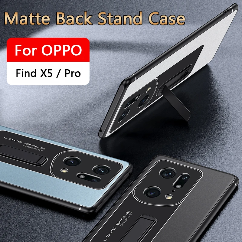 

Матовый чехол-подставка для камеры OPPO Find X5/Pro, скрытые подушки безопасности