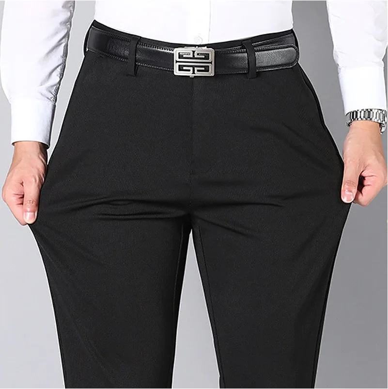 

Men's Dress Pants Chinos Trousers Pocket Solid Color Comfort Breathable Business Casual Daily Fashion Formal Khaki Royal Stretch