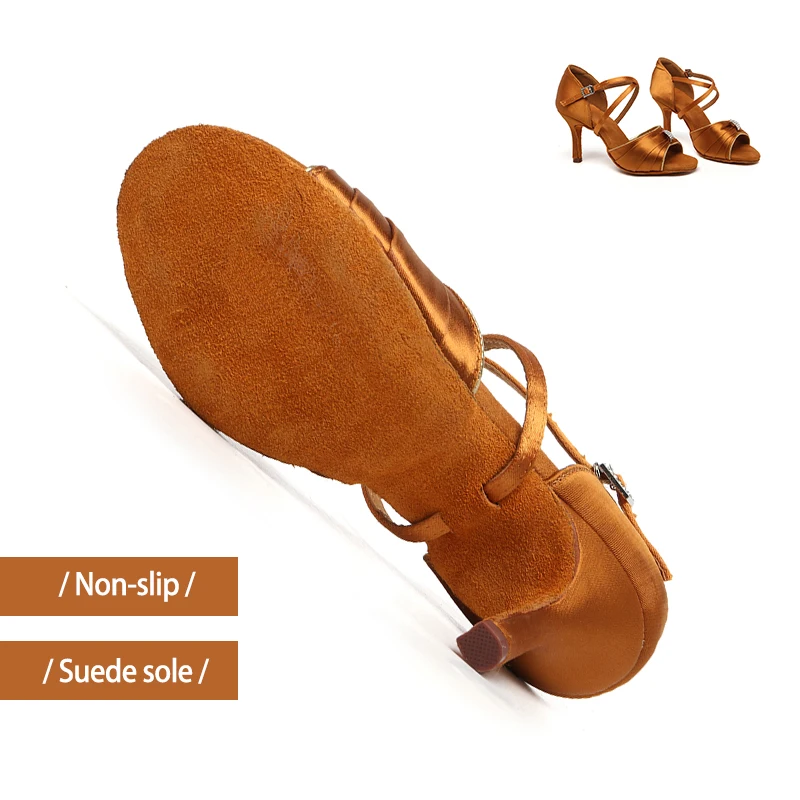 DKZSYIM Women Latin Dance Shoes Ladies Ballroom Salsa Dancing Shoes Silk Soft Soles Dance Sandals Girls Tango Shoes Wholesales