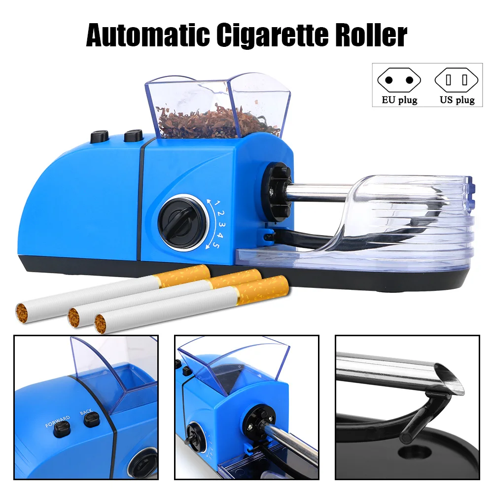 Injector Maker Tobacco Roller Cigarette Rolling Machine Automatic Electric Smoking Accessories DIY Smoking Tool EU/US Plug