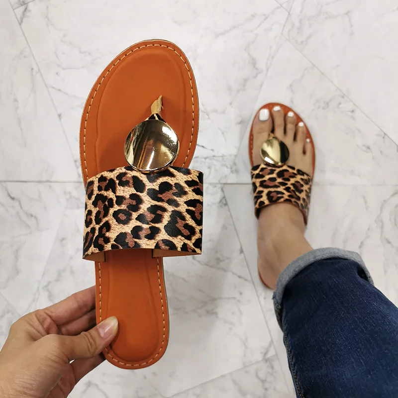 Women Sandals Leather Summer Shoes Retro Thin Straps Open Toe Beach Slides Flat with Woman Sandals  Female Footwear Plus Size 41