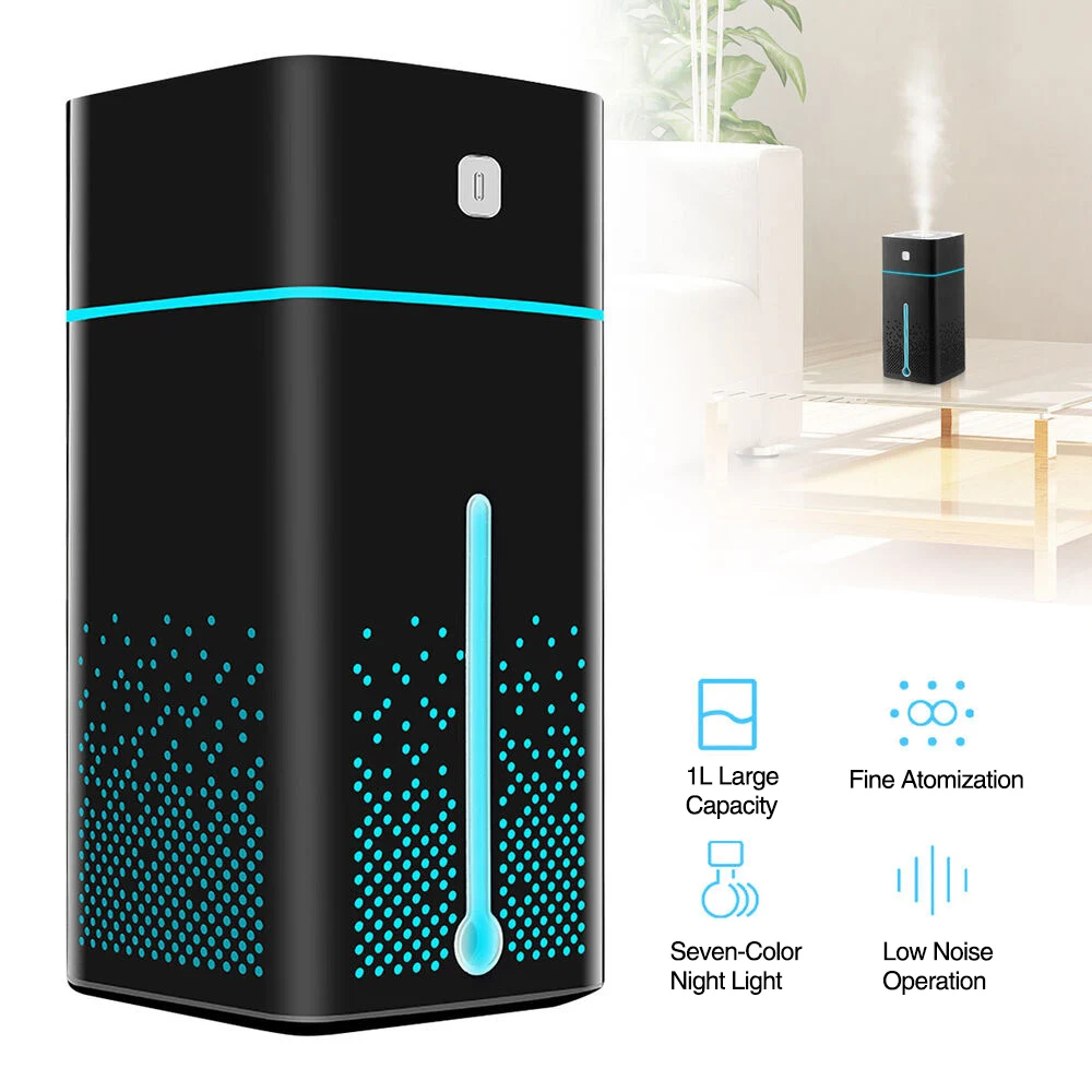 

Увлажнитель воздуха ультразвуковой со светодиодсветильник кой, 1000 мл, USB