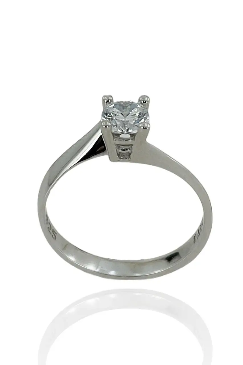 

White Gold Model Ivy Engagement 925 Silver Ring
