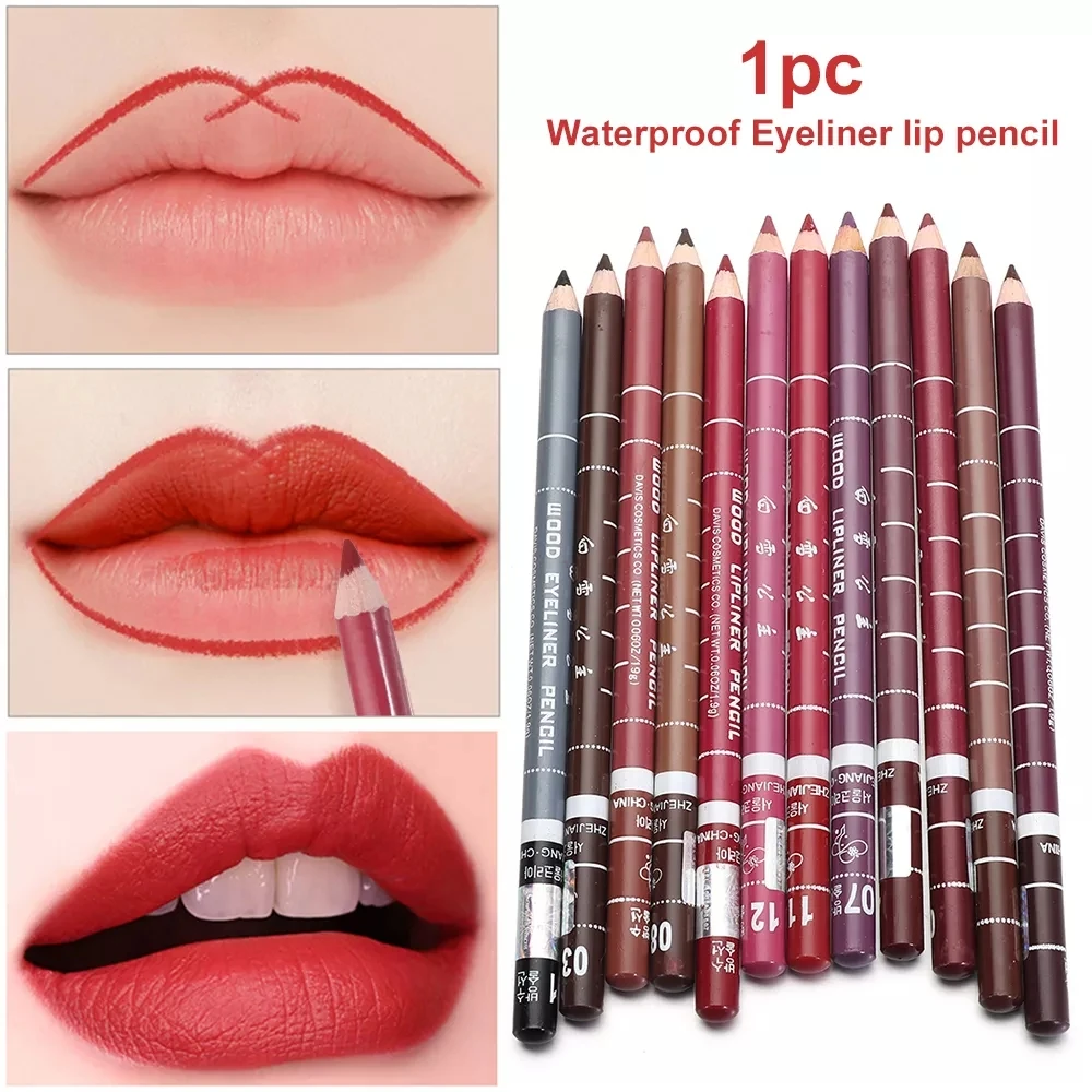 

1PC Professional Wood Lipliner Pencil Makeup Waterproof Long-lasting Colored Pencil Matte Texture Women’s Sexy Makeup Lip Liner