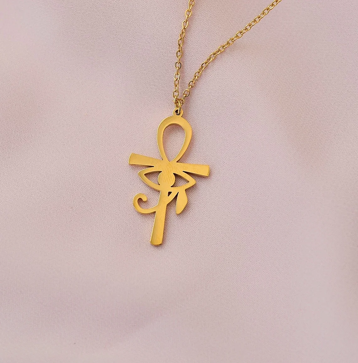 Модное ожерелье из египетского орнамента неувядающее египетское нержавеющей