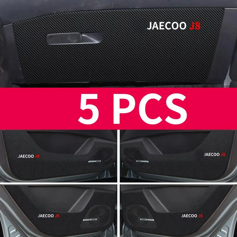 

Для Chery JAECOO J8 2023 2024 кожаная дверная Противоударная защитная наклейка из углеродного волокна с внутренним краем пленка автомобильные аксессуары