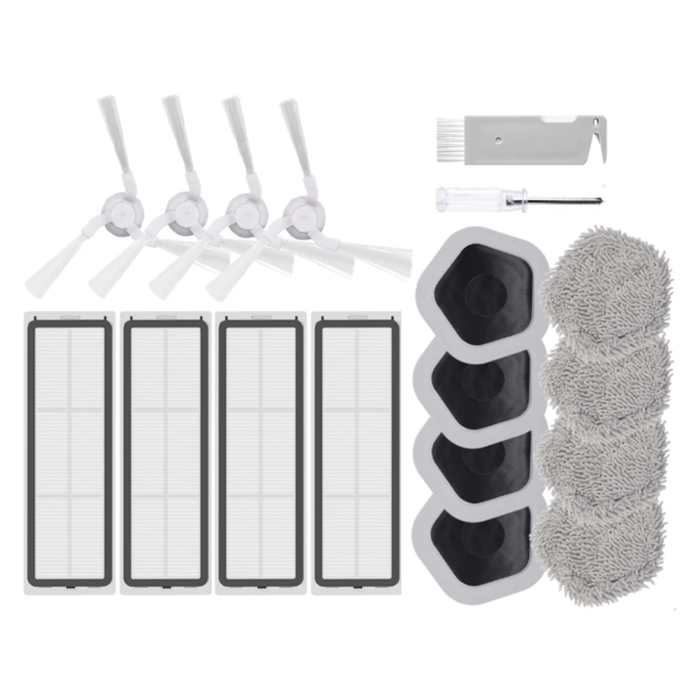 

18Pcs for XiaoMi Dreame Bot W10 & W10 Pro Robot Washable HEPA Filter Side Brush Mop Cloth and Mop Holder B