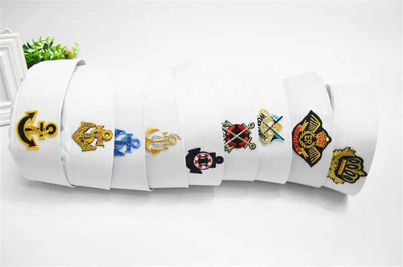 Navy Hat Cap Military Hats Stage Performing Double Flags and Arrows White Sailor for Adult Kids Doughboy | Аксессуары для одежды