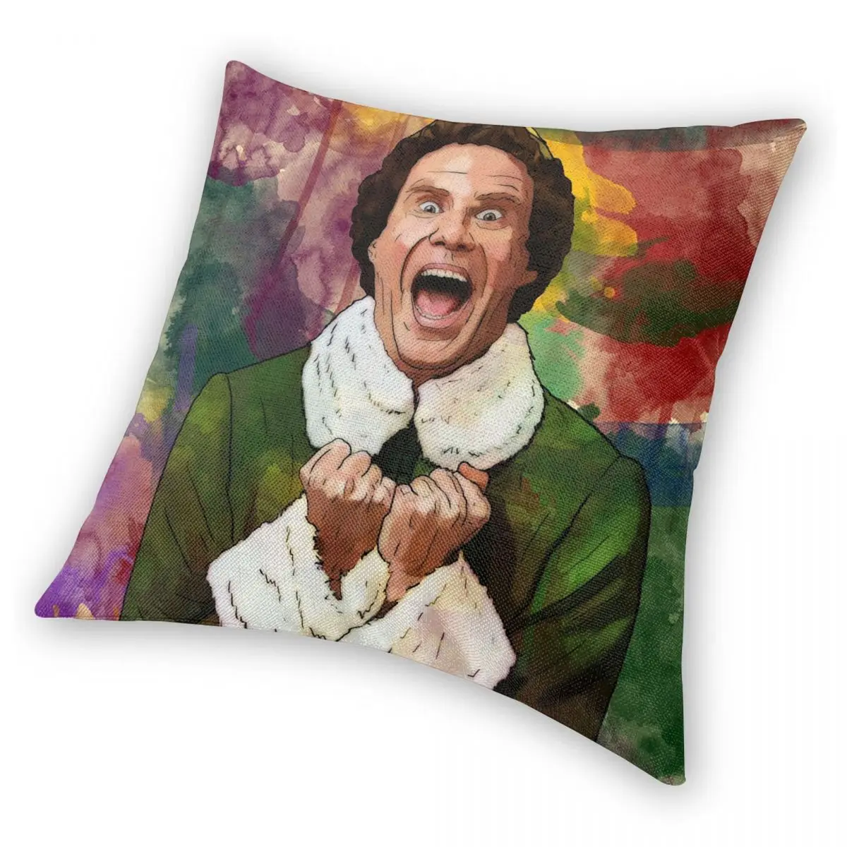 Женская квадратная наволочка Elf Will ferrella льняная декоративная подушка из