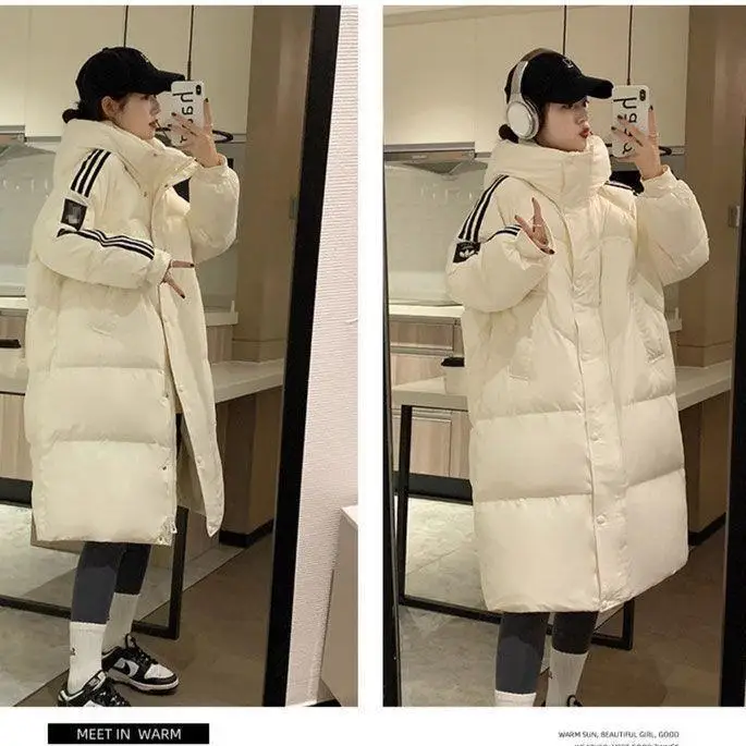 2024 Winter Mid-Length New Cotton-padded jacket Long Loose Thickened Student Cotton-Padded down Jacket Outerwear Cotton-Padde... |