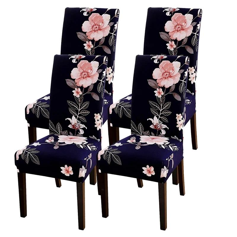 Covers Set Of 6,fit Stretch Removable Washable Kitchen Chair