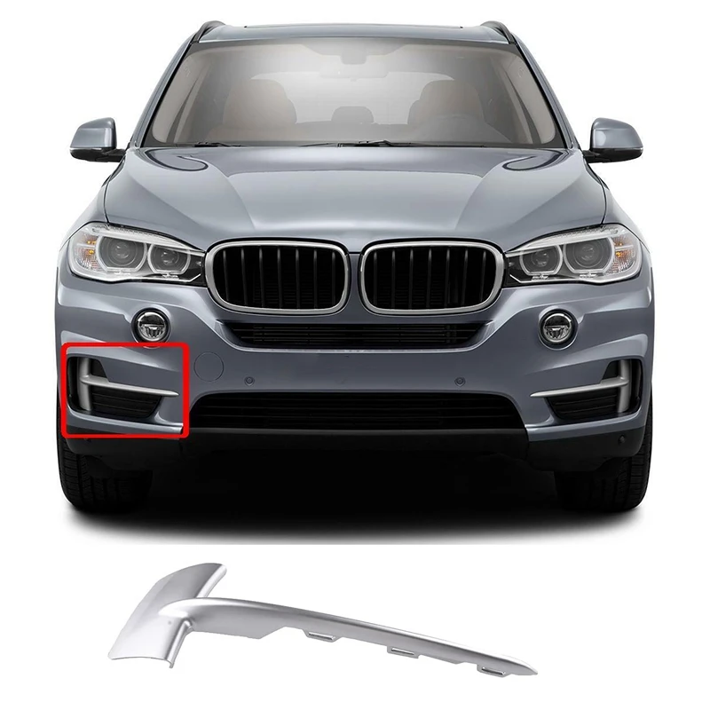 Хромированная передняя правая решетка бампера 51117303114 для BMW X5 F15 35I 35Ix 35Dx 40Ex 2014 2015