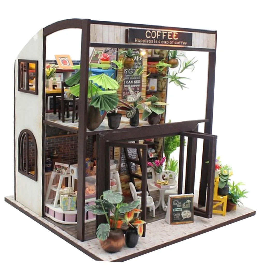 

1:24 Miniature Dollhouse DIY Building Blocks Set Wallet-friendly 3D Wooden Puzzles Support Dropshipping