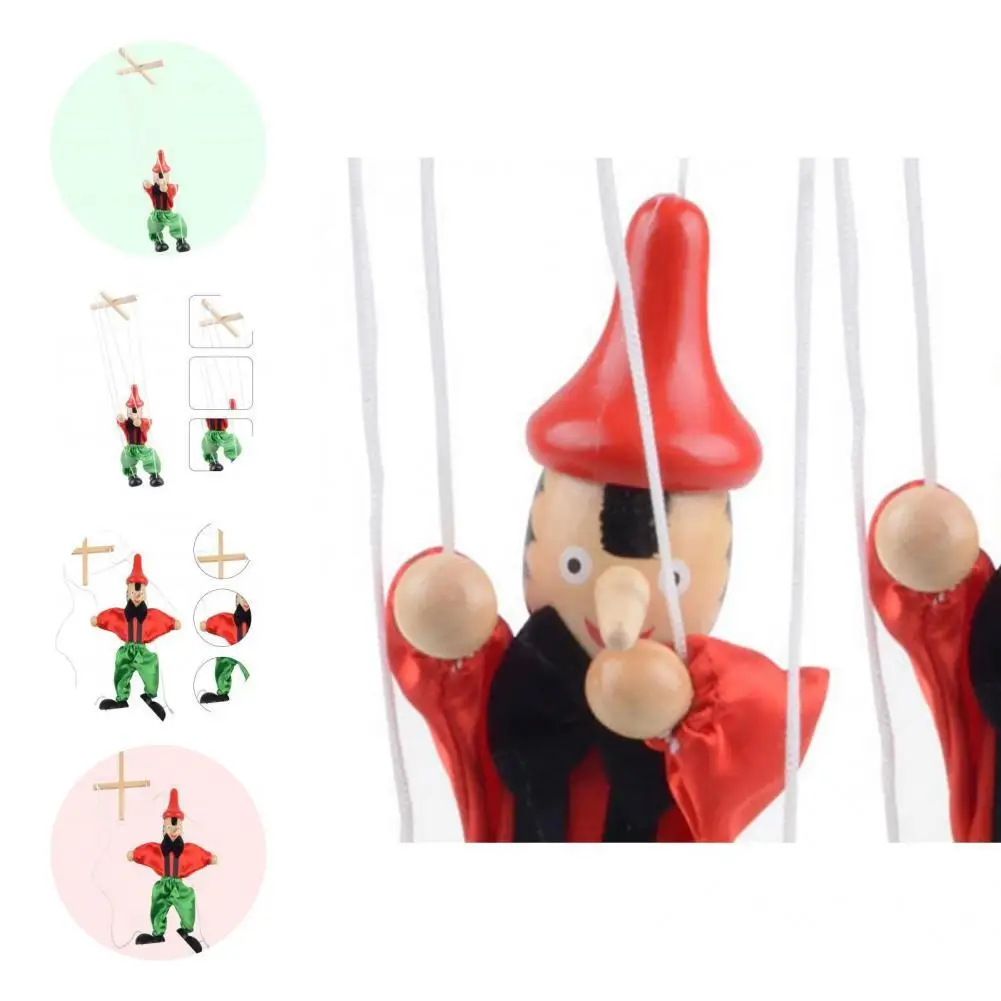 

Safe Vintage Traditions Classic Toy Wooden Marionette Wooden Marionette Mini Promote Interaction