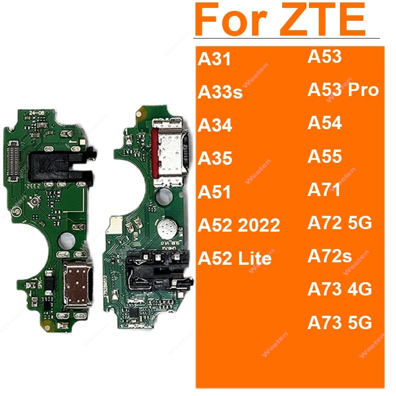 Фото Док-станция для зарядного устройства USB для ZTE Blade A31 33S 34 35 51 52 53 54 55 71 72 73 4G 5G Гибкий кабель USB-порта для зарядки Гибкий ленточный разъем №1