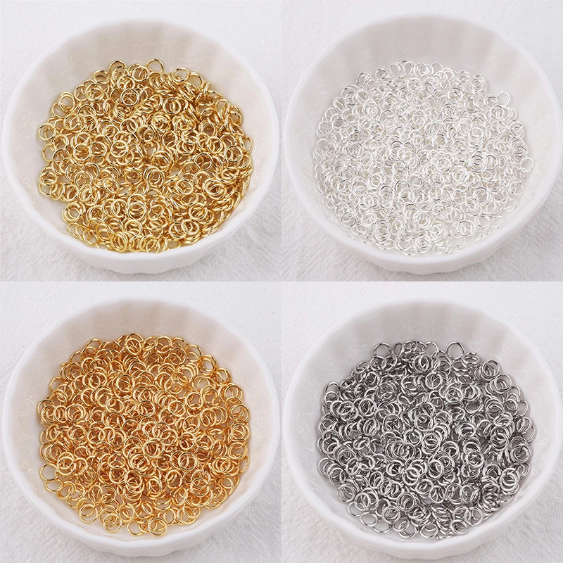 14k 18k Plated Connection Ring for Jewelry Marking Copper Open Jump Split Diy Bracelet Necklace Accessories Findings Wholesale