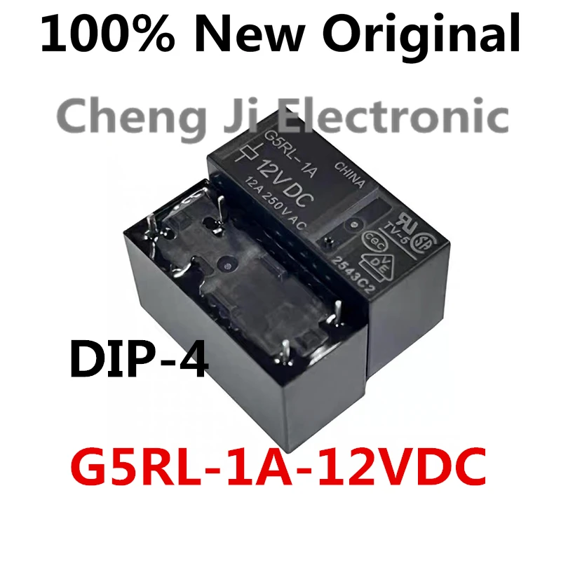 5-10PCS/Lot G5RL-1A-12VDC DIP-4 New original power relay A set of normally open 12A load 4-pin brand new 12V withstand voltage