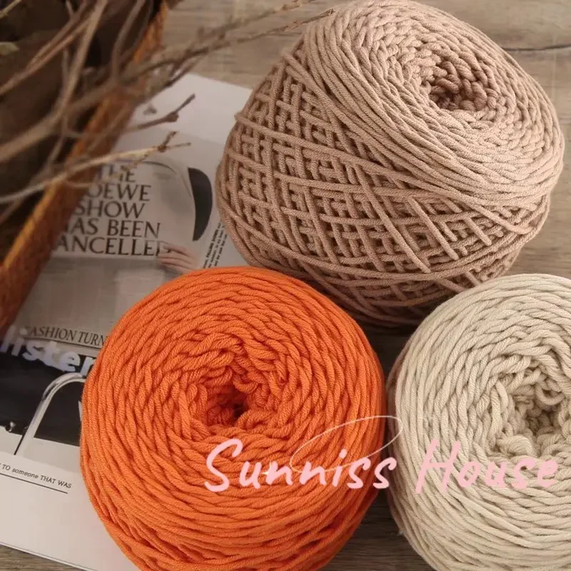 200 г твердой пряжи для тафтинга 8 нитей мягкая теплая шерстяная нить 5 мм хлопковая