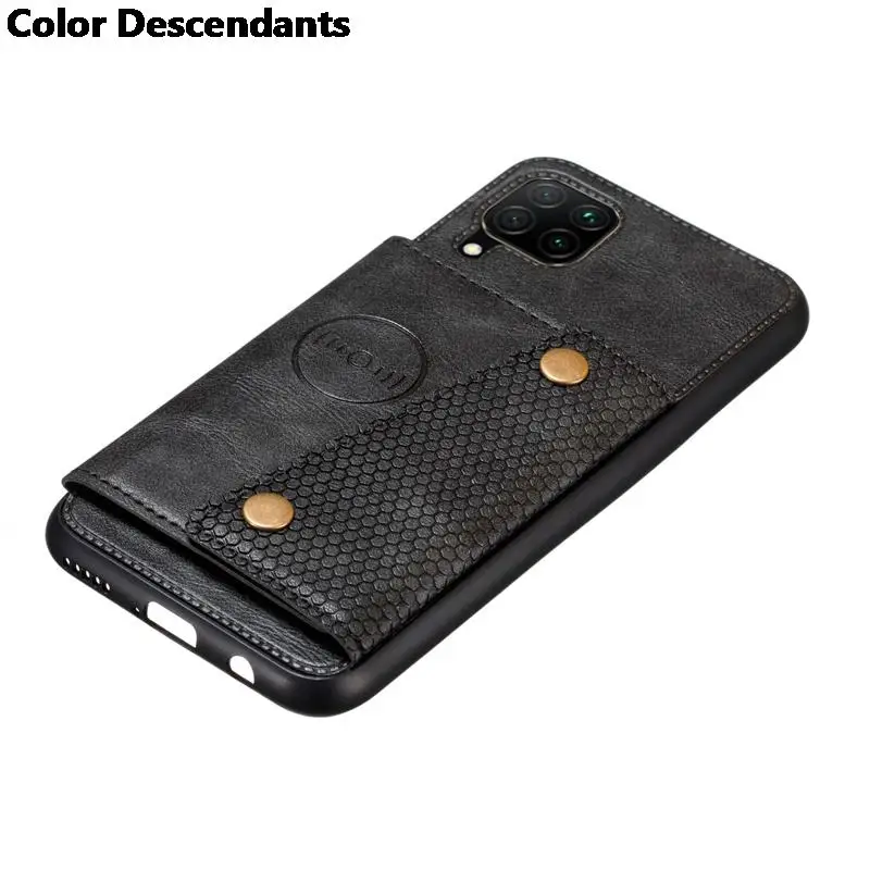 Чехол-Кошелек из искусственной кожи для Huawei P40 Lite автомобильный магнитный