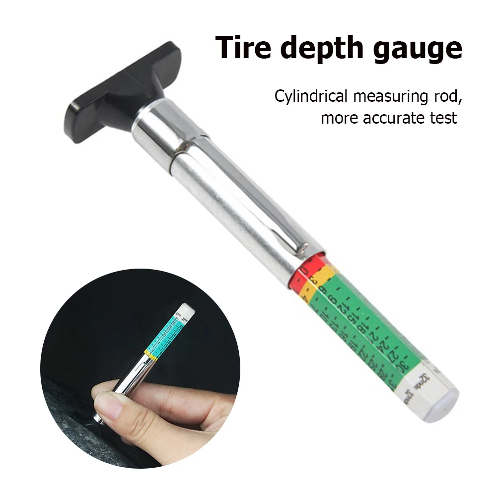 

25mm Car Wheel Tyre Measuring Ruler Universal Tire Tread Depth Thickness Detection Meter Auto Inspection Tools