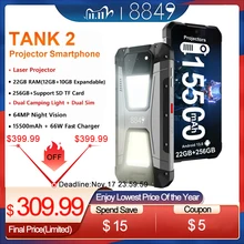 In Stock 8849 Tank 2 by Unihertz Projector Rugged Smartphone 22GB 256GB Cellphone 108MP G99 Night Vision IP68 Mobile Phone