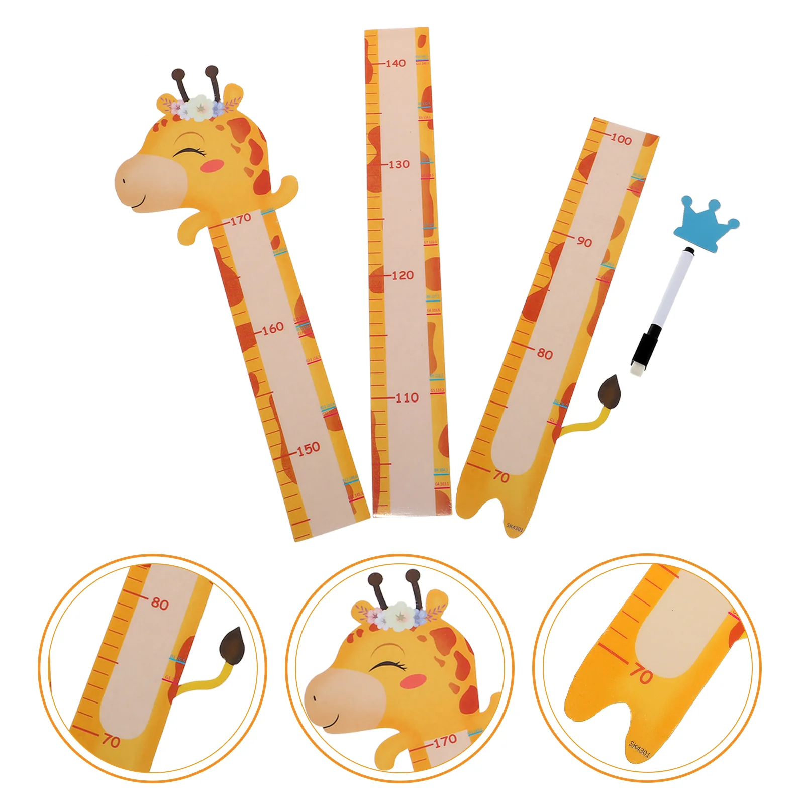 

Height Wall Chart Growth Ruler Sticker Decal Decor Anime Measurement Measure Animal Measuring Babykid Kids Indicator Diy