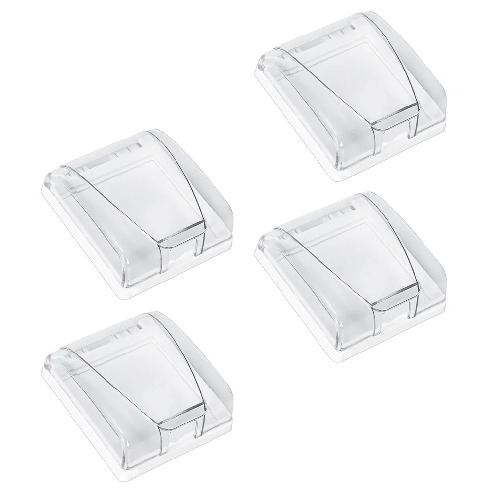 

4 Pcs Socket Box Wall Switch Panel Guard Cover Plug Protector Outdoor Light Plates Child Outlet Covers Weatherproof In- Use