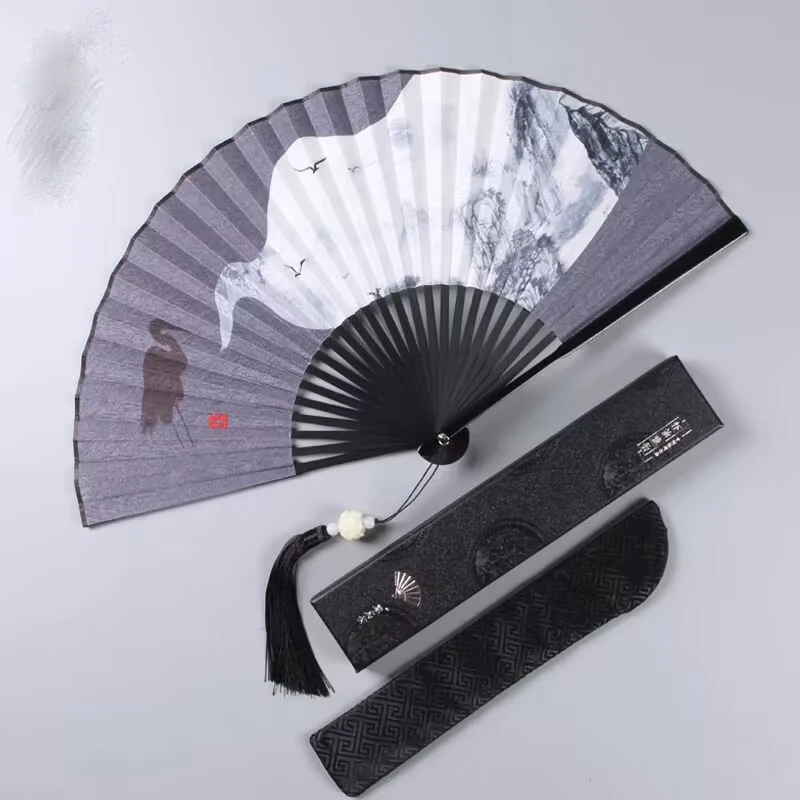 

Portable Folding Fan for Men and Women Outdoor Travel Special Fan Home Daily Use Manual Fan Exquisite Gift Box for Friends Gifts
