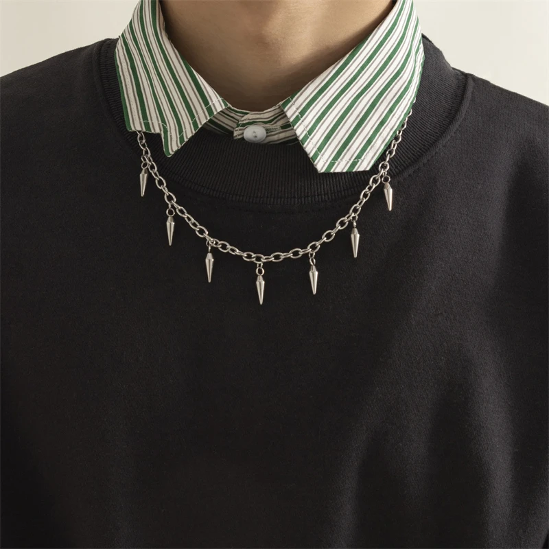 

Hip-Hop All-Match Pendant Willow Nail Necklace Men's Trend Personality Niche Design Necklace Accessories Gift Jewelry