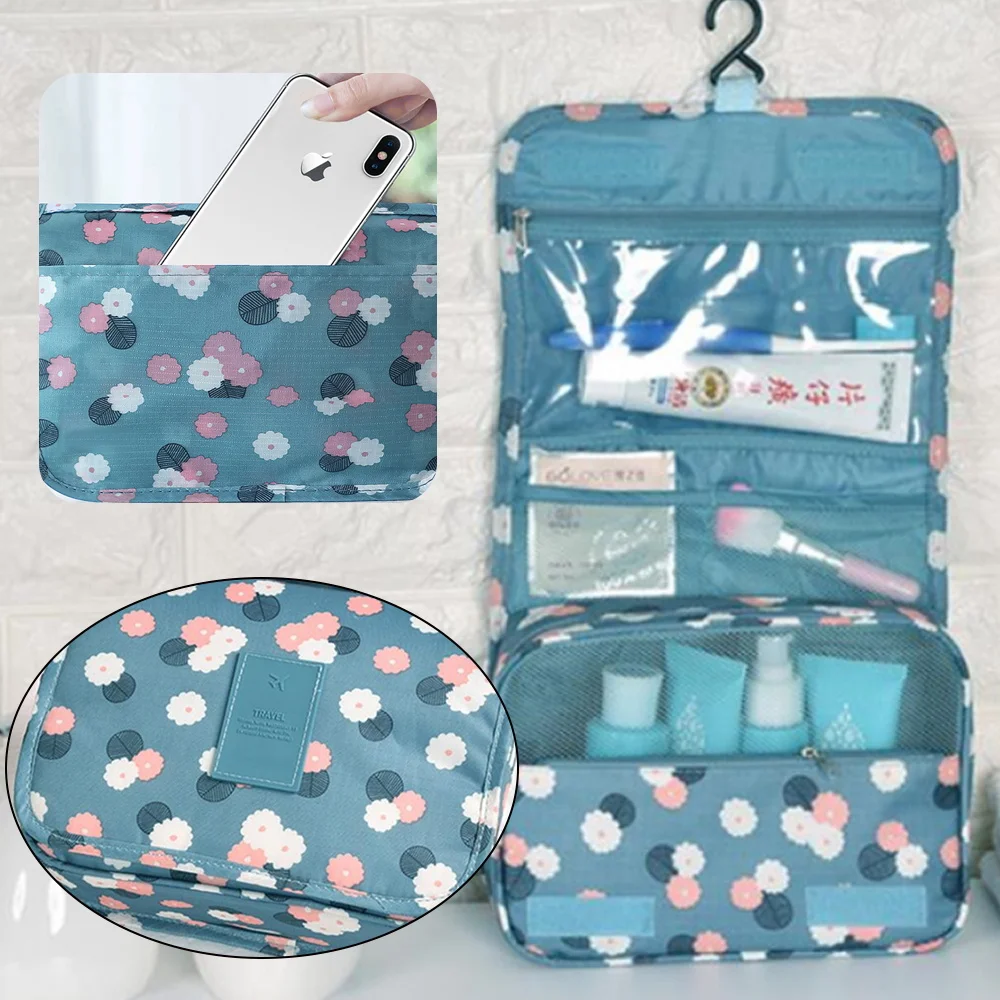 

Makeup Bags Travel Cosmetic Bag Women Toiletries Organizer Waterproof Toiletry pouch Storage Neceser Hanging Bathroom Wash Bag