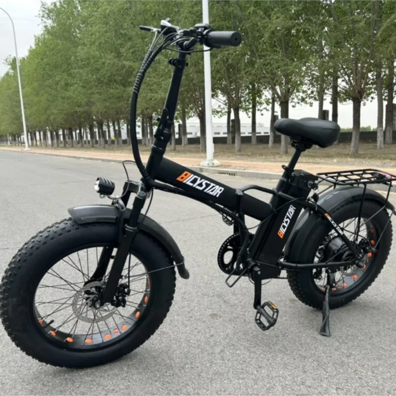 

Fat Tire Beach Cruiser Electric Motorcycle Lithium Battery Bicicleta 20 INCH 48V 12A Fat Tire Mode Men's Road EBike