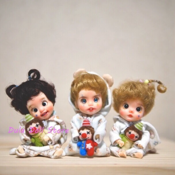 Фото Одежда для кукол Dula: наряд клоуна для кукол Blythe, Qbaby, Landoudou, Landazz, ob24, ob22, ob11. Аксессуары для кукол. №3