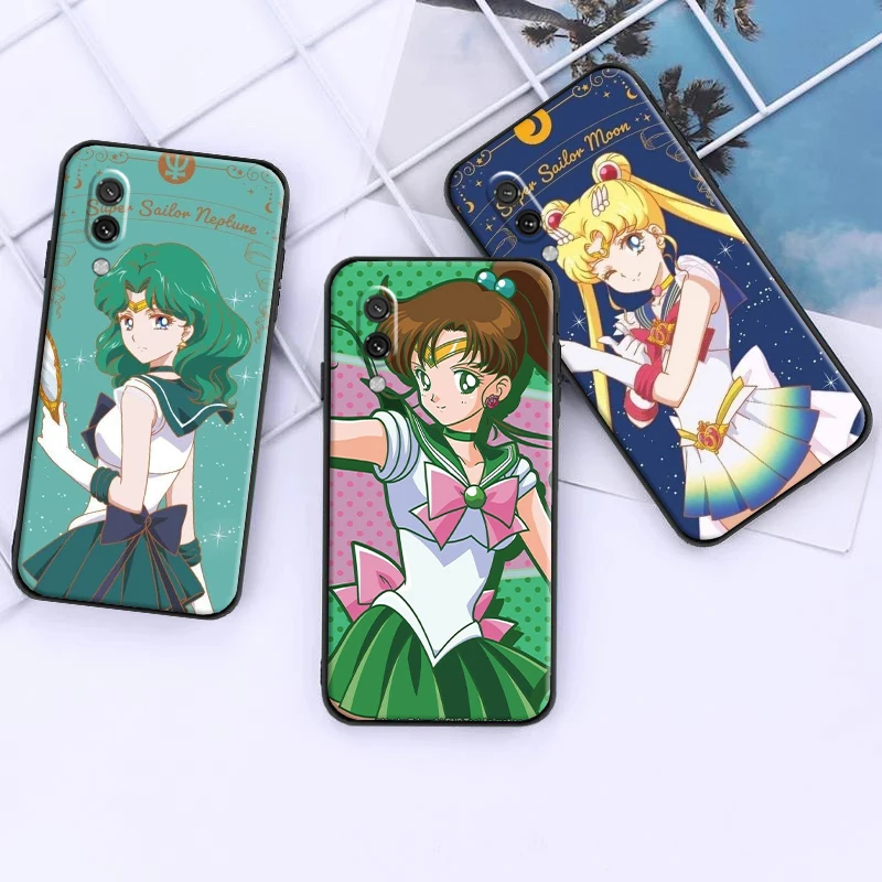 

Bandai Sailor Moon Anime For Xiaomi Redmi 9 9C 9A 9AT 9i Phone Case Funda Black Carcasa Silicone Cover Coque