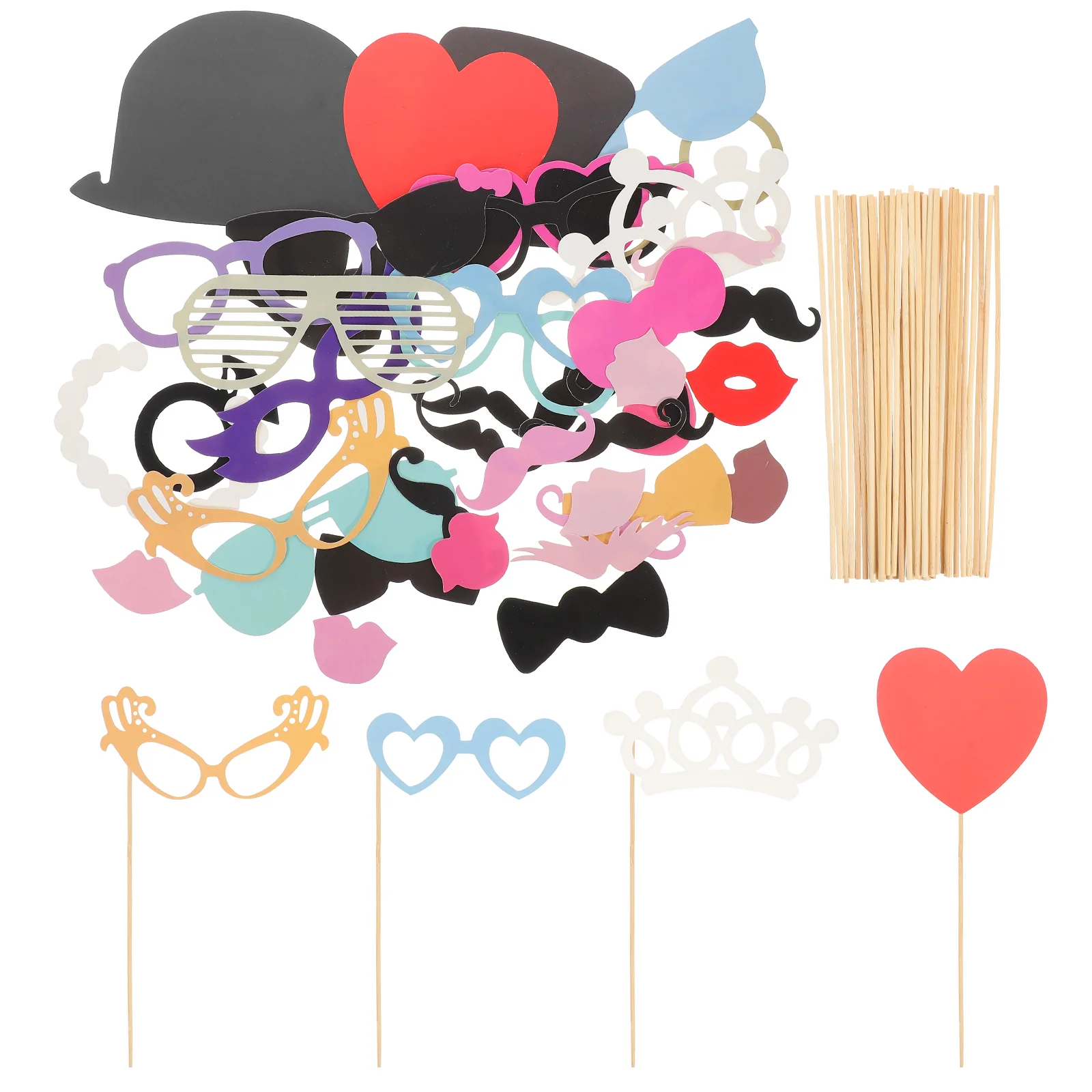 44-в-1 очки сделай сам красные губы галстуки-бабочки шапки на палочках реквизит для