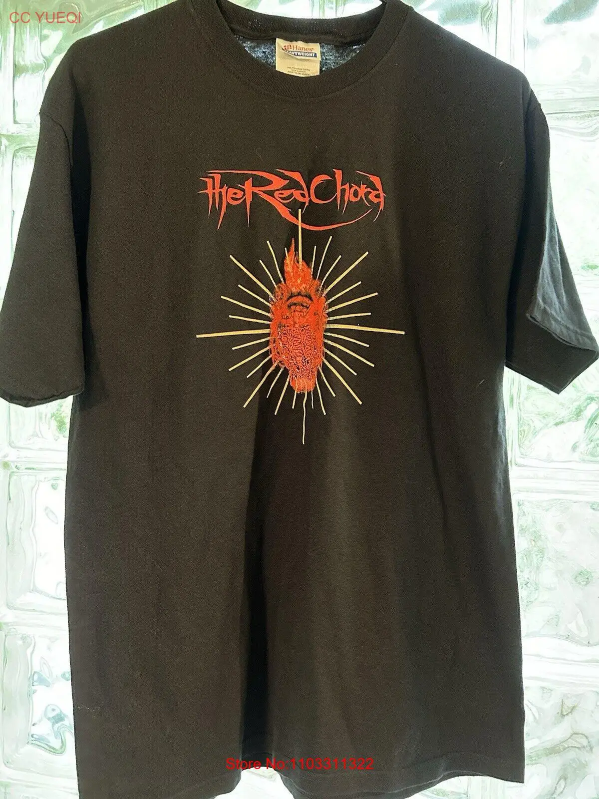 Футболка с красным аккордом Sz M Death металлический сердечник в муравей