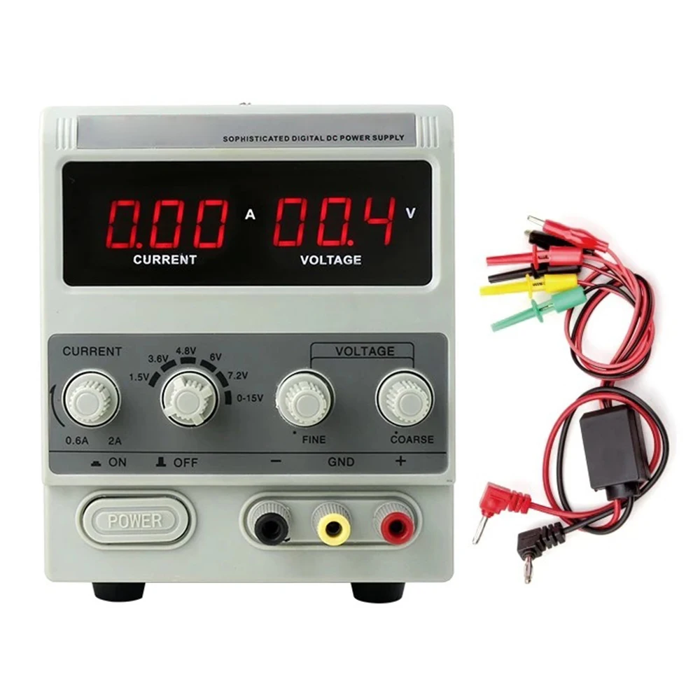 

Bench DC Power Supply Variable 15V 2A Digital Display Switching Regulated Power Supply for Mobile Phone Laptop Maintenance