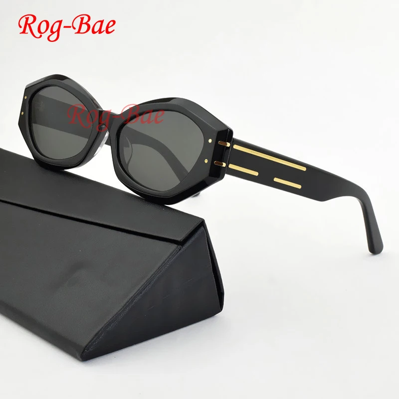 

2023 Sunglasses Women Cat Eye Acetate Sunglass men Signature-D1U Vintage Luxurious Design UV400 Sun glasses box Bright black