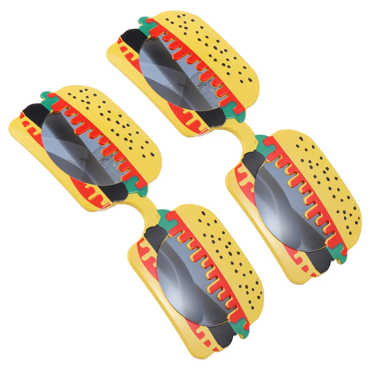 2 шт. солнцезащитные очки-гамбургеры реквизит для фотосессии вечеринки оправа