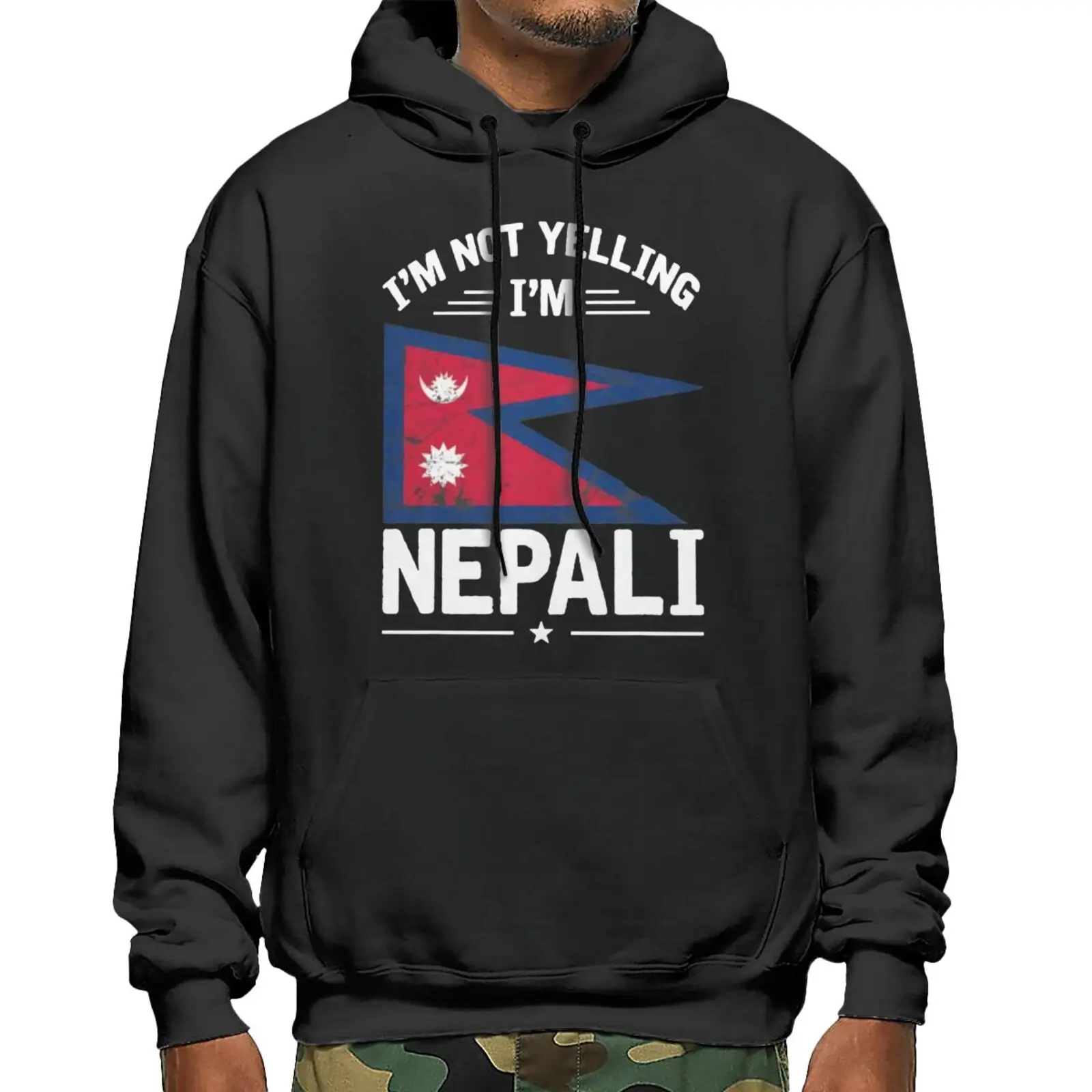

Im Not Yelling Im Nepali Flag Sweatshirts Hoodies Hoodie Oversize Sweatshirt Women Hooded Sweater Men Hoodie Women's Tracksuit