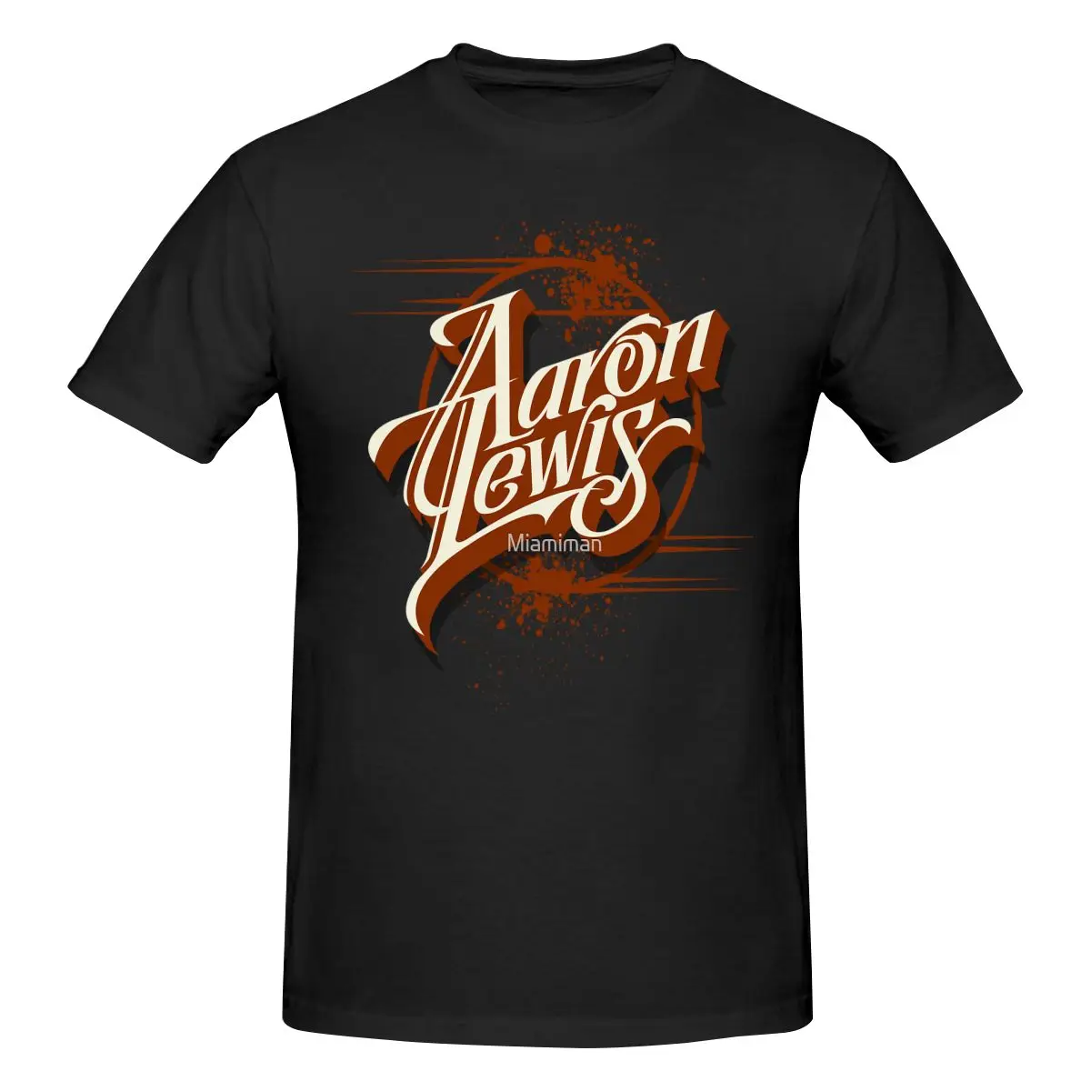 Забавная мужская футболка Aaron Lewis. Топы с принтом свободного и облегающего кроя.