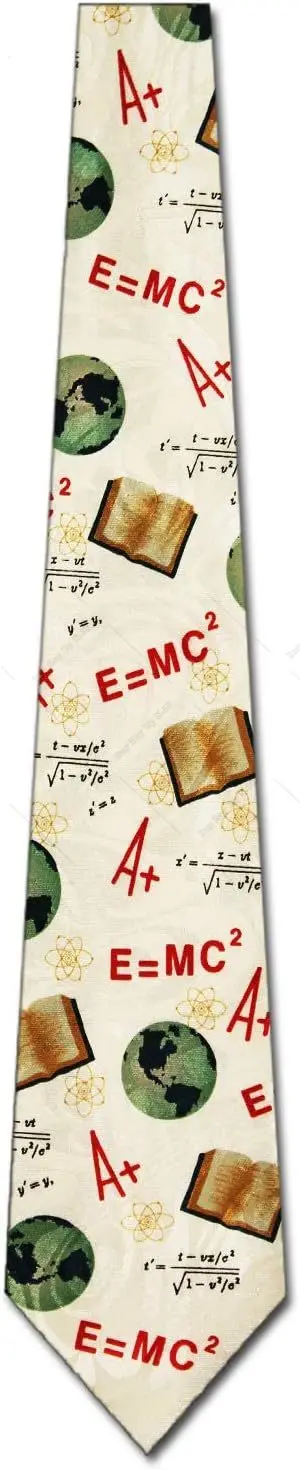 Научные галстуки ученый гений E = mc2 мужской галстук подарки для мужчин один