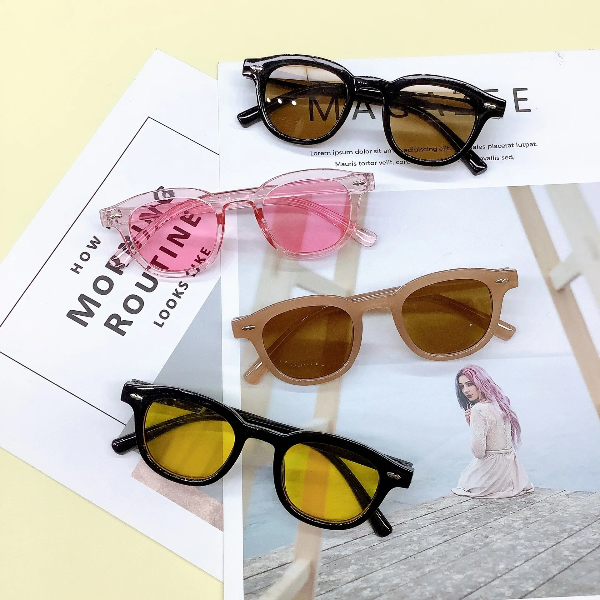 

fashion rice nail children's New sunglasses travel anti-ultraviolet children's sunglasses trend glasses