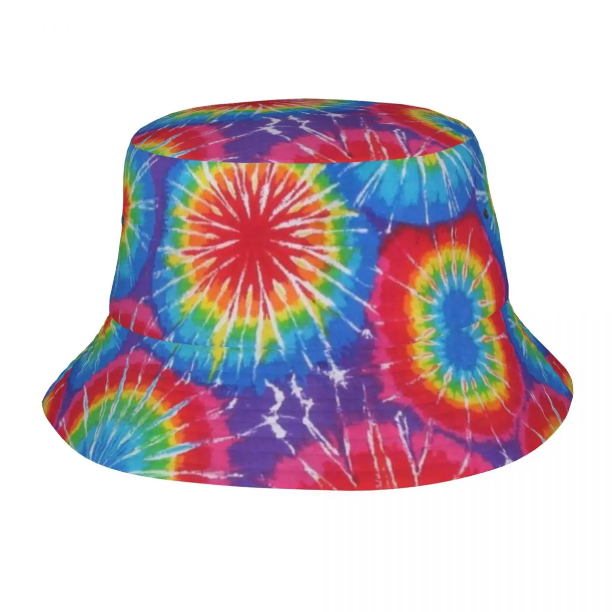 

Unisex Bob Hat Rainbow Tie Dye Vocation Getaway Headwear Lightweight Outdoor Fishing Fisherman Cap Ispoti Cap Birthday Gift