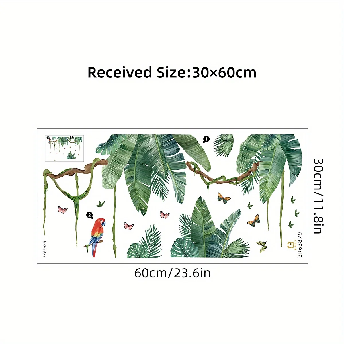 

Настенные наклейки BRUP с бабочками, птицами и растениями