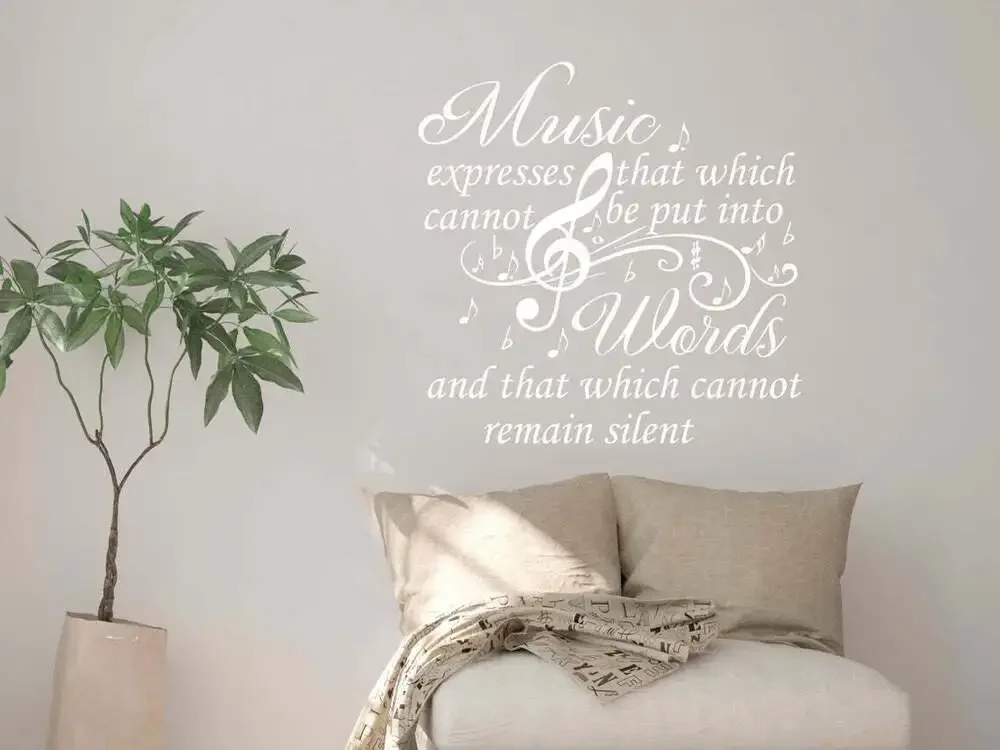 Виниловые наклейки с музыкальной нотой английской фразой музыкальная комната