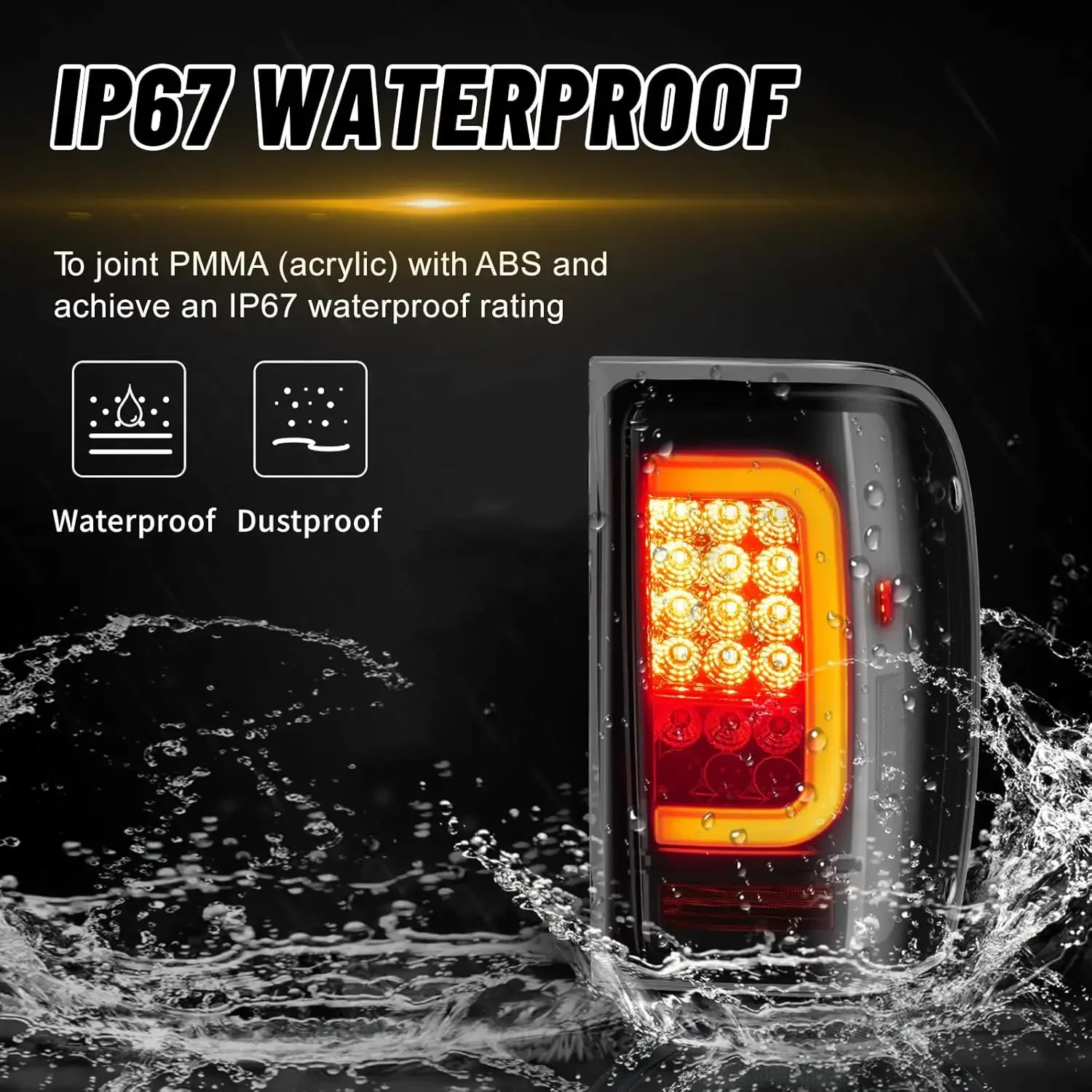 Фото Задние фонари LXBY Full LED для Ford Ranger 2001-2011: Светодиодные задние фонари в сборе, указатели поворота, ходовые огни, стоп-сигналы, фонари заднего хода №5